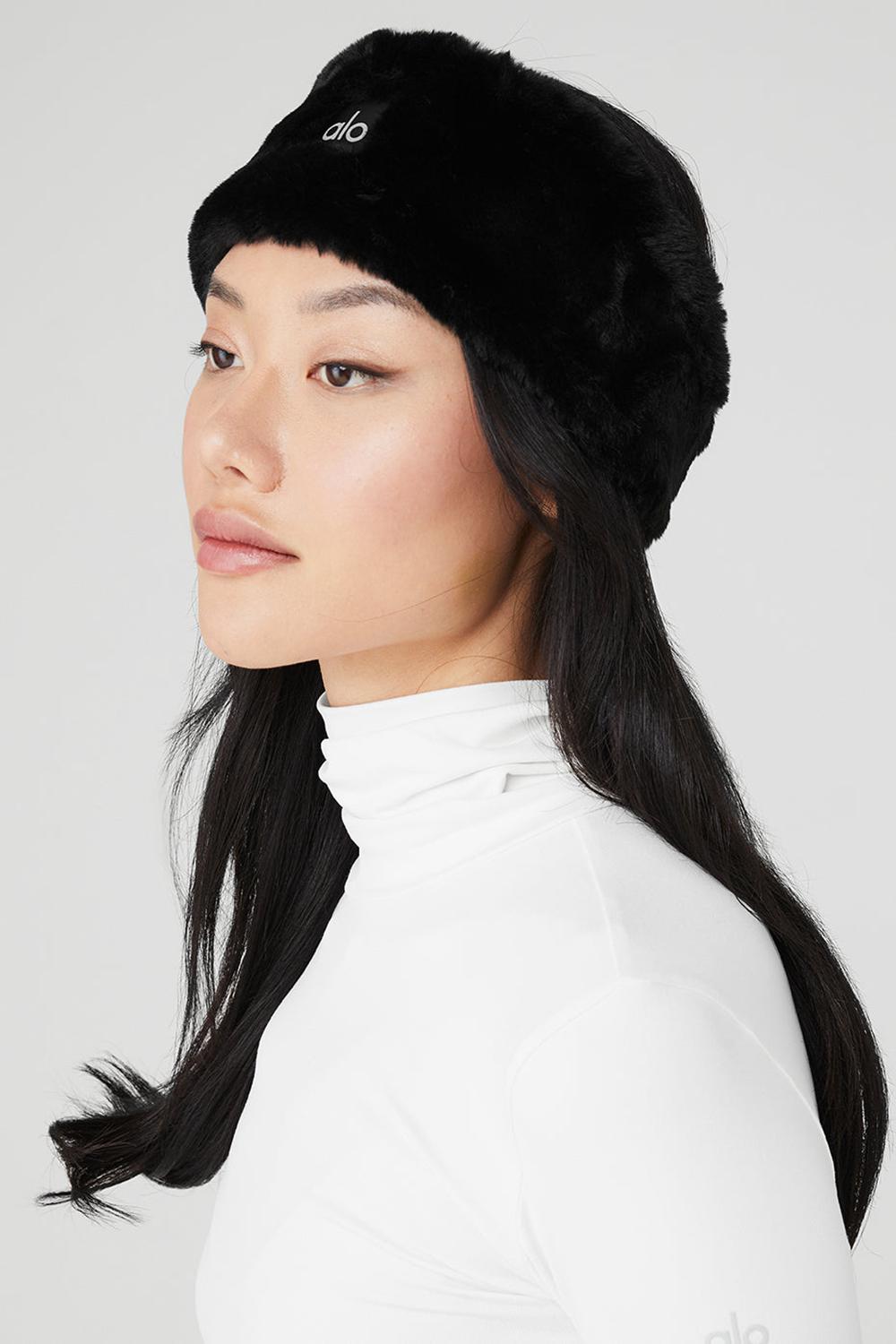 Diademas Alo Yoga Faux Fur Ear Warmers Mujer Negros | Mexico  RAZ-851370