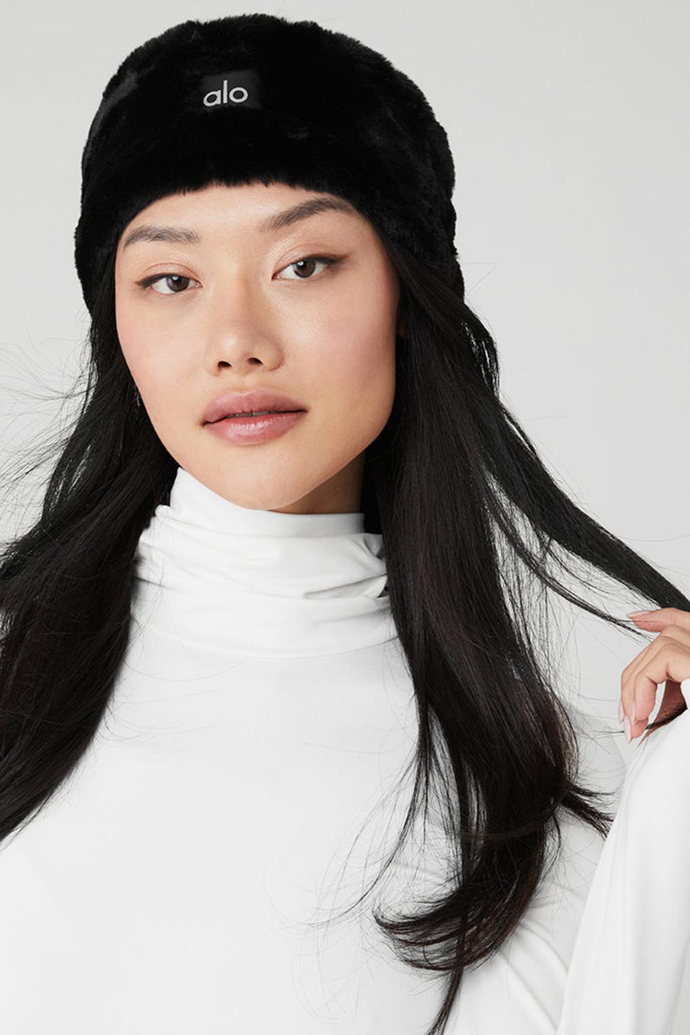 Diademas Alo Yoga Faux Fur Ear Warmers Mujer Negros | Mexico  RAZ-851370