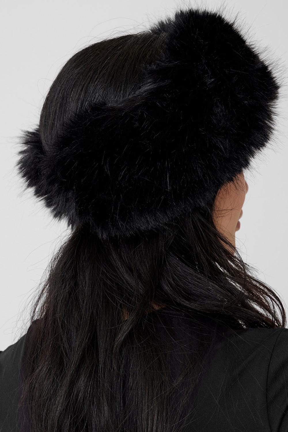 Diademas Alo Yoga Faux Fur Wintersun Mujer Negros | Mexico  VXB-482967
