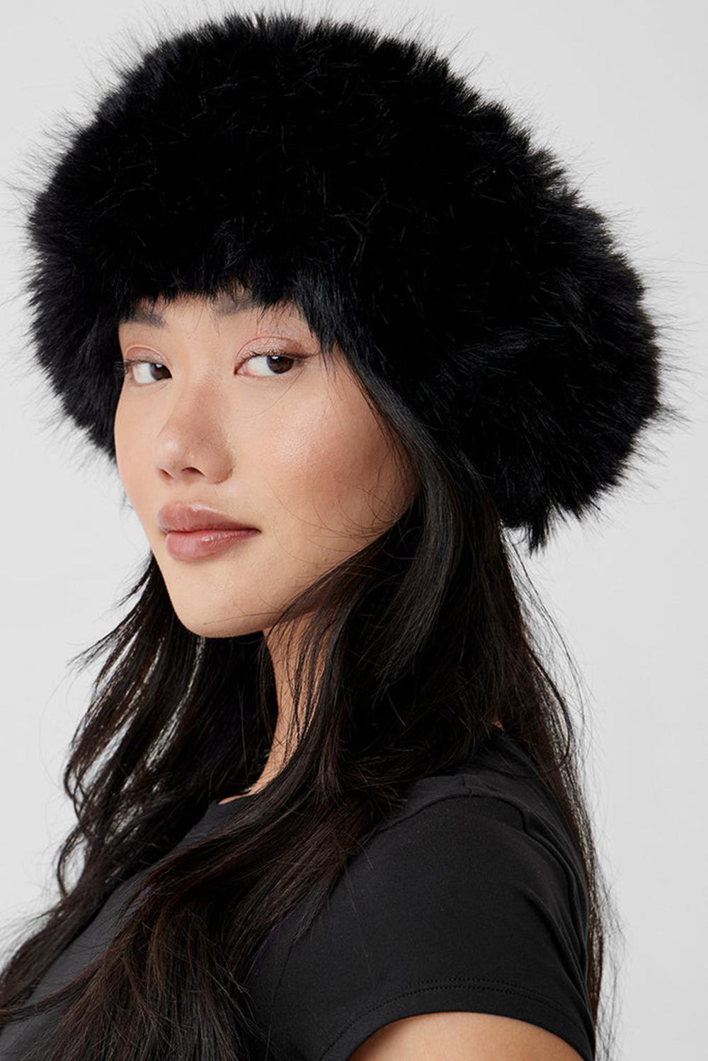 Diademas Alo Yoga Faux Fur Wintersun Mujer Negros | Mexico  VXB-482967