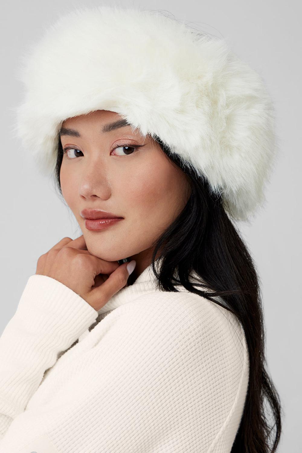 Diademas Alo Yoga Faux Fur Wintersun Mujer Ivory | Mexico  BGT-278935