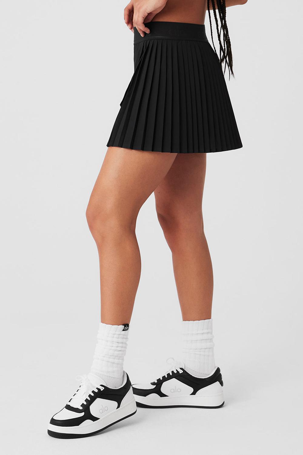 Falda Alo Yoga Aces Tennis Mujer Negros | Mexico  BWL-172963