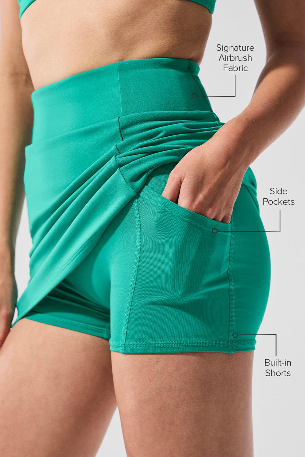 Falda Alo Yoga Airbrush High-Waist Good Form Tennis Mujer Verdes | Mexico  VLZ-693015