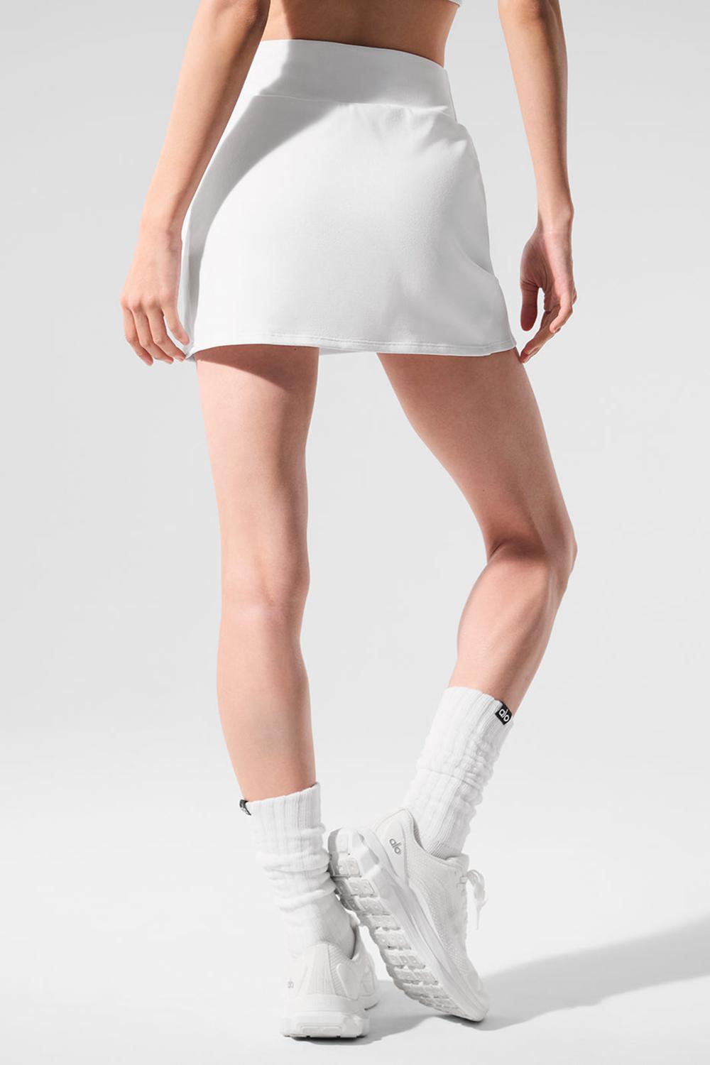 Falda Alo Yoga Airbrush High-Waist Good Form Tennis Mujer Blancos | Mexico  LSR-201973