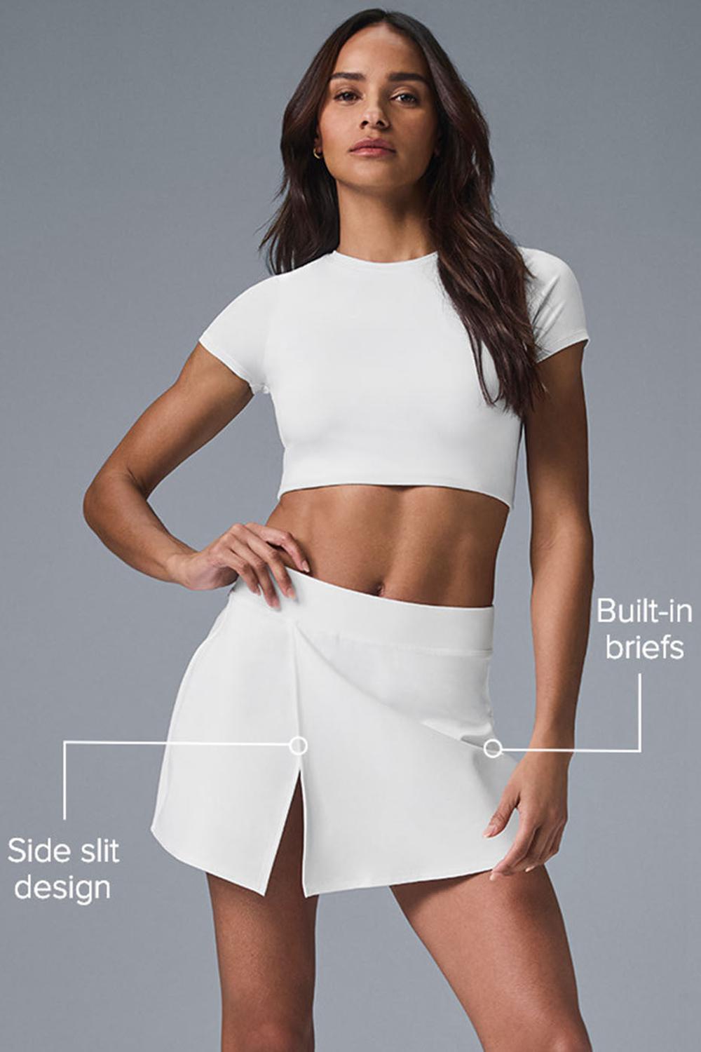 Falda Alo Yoga Alosoft Backspin Mujer Blancos | Mexico  RSF-164289