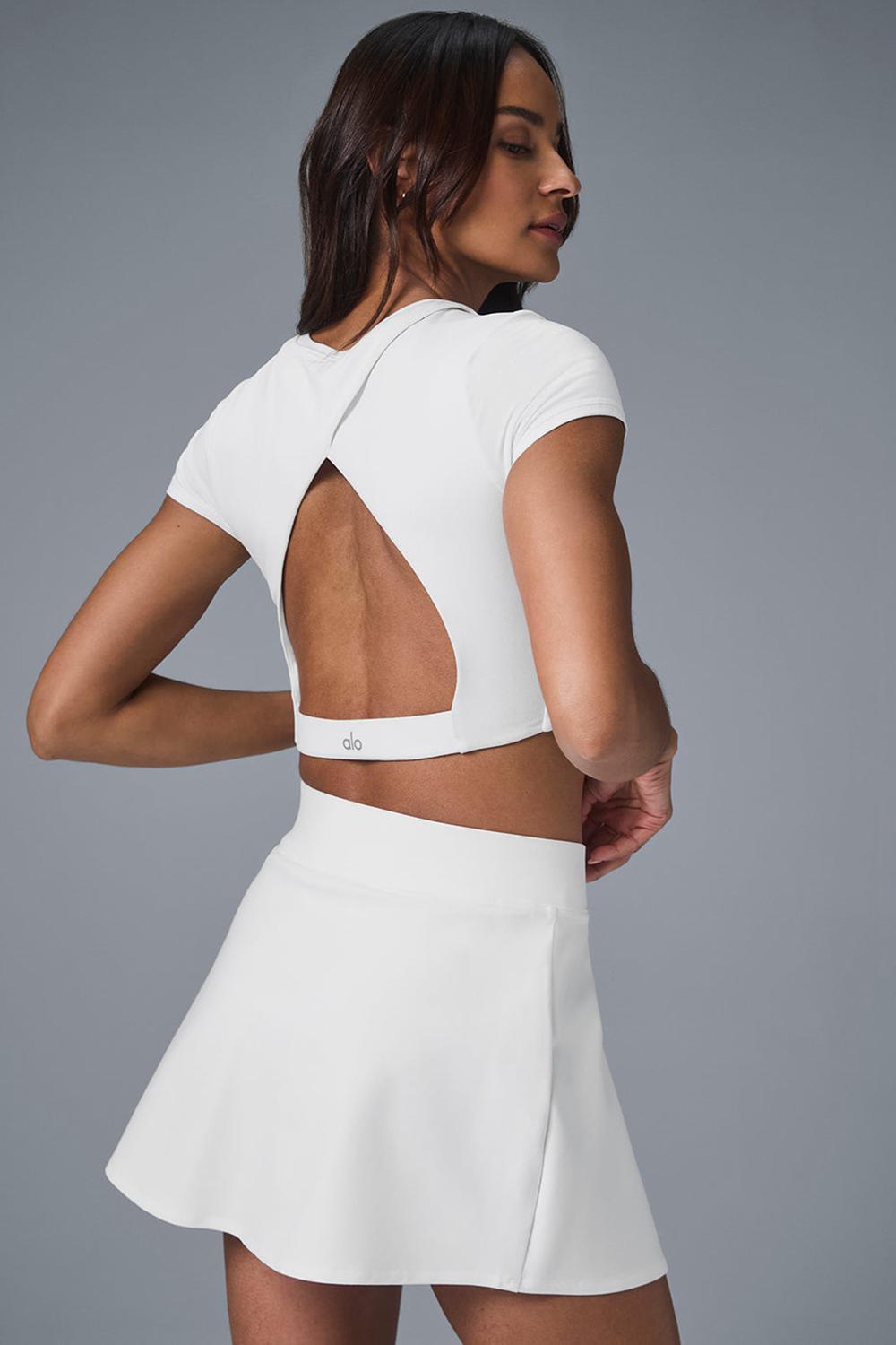 Falda Alo Yoga Alosoft Backspin Mujer Blancos | Mexico  RSF-164289