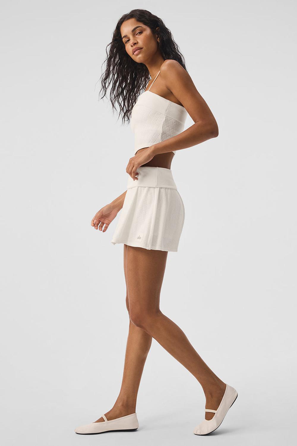 Falda Alo Yoga Doubles Only Mujer Ivory | Mexico  QYN-243807