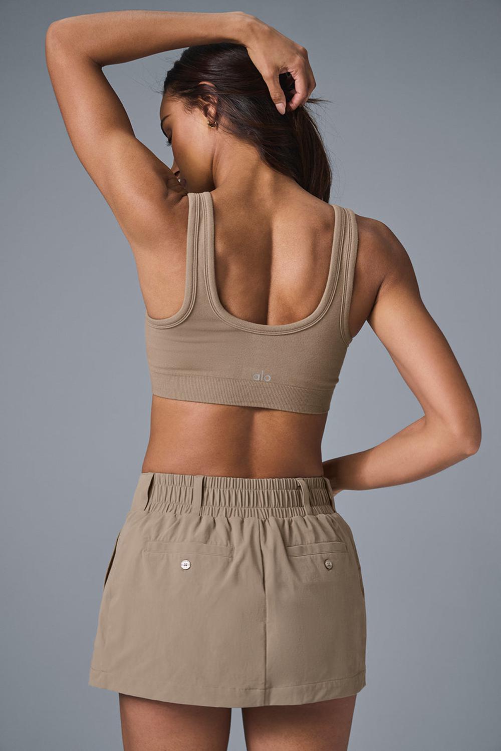 Falda Alo Yoga Fan Club Mini Mujer Gravel | Mexico  CKB-841632