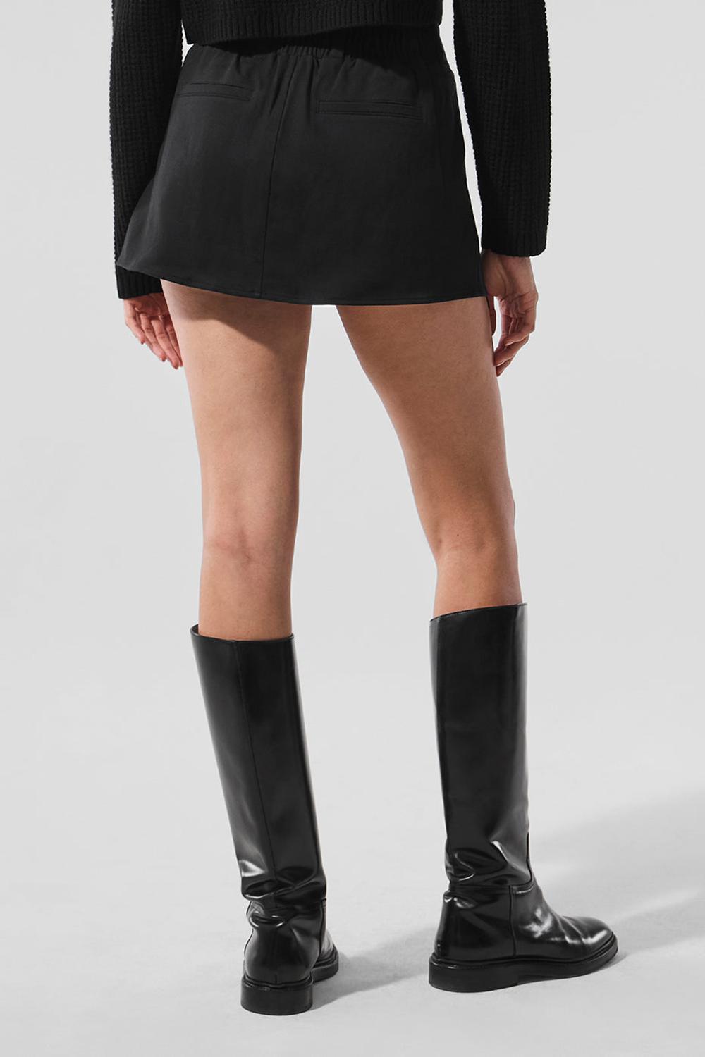 Falda Alo Yoga Good Days Mini Mujer Negros | Mexico  VIS-827905