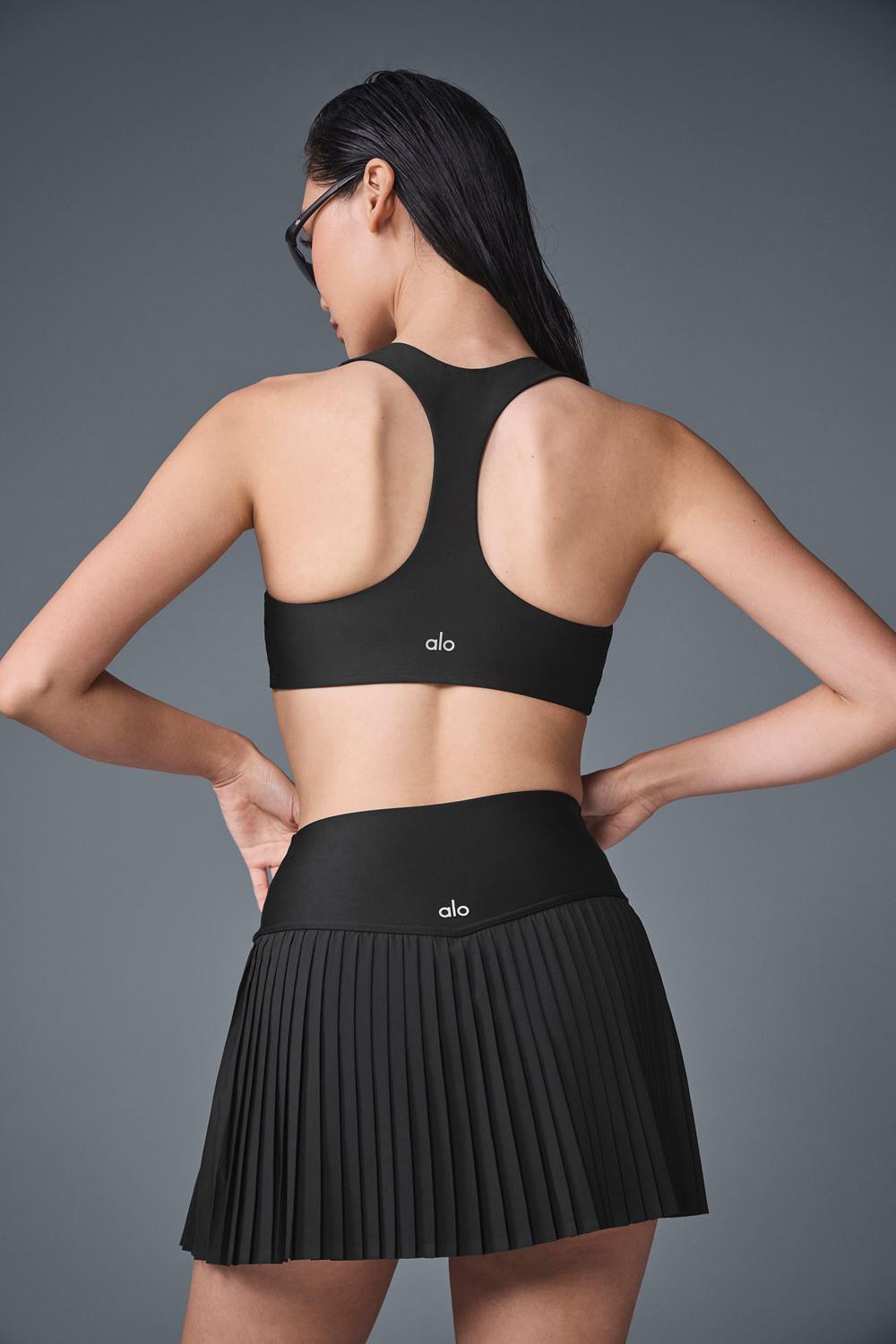 Falda Alo Yoga Grand Slam Tennis Mujer Negros | Mexico  PET-681235