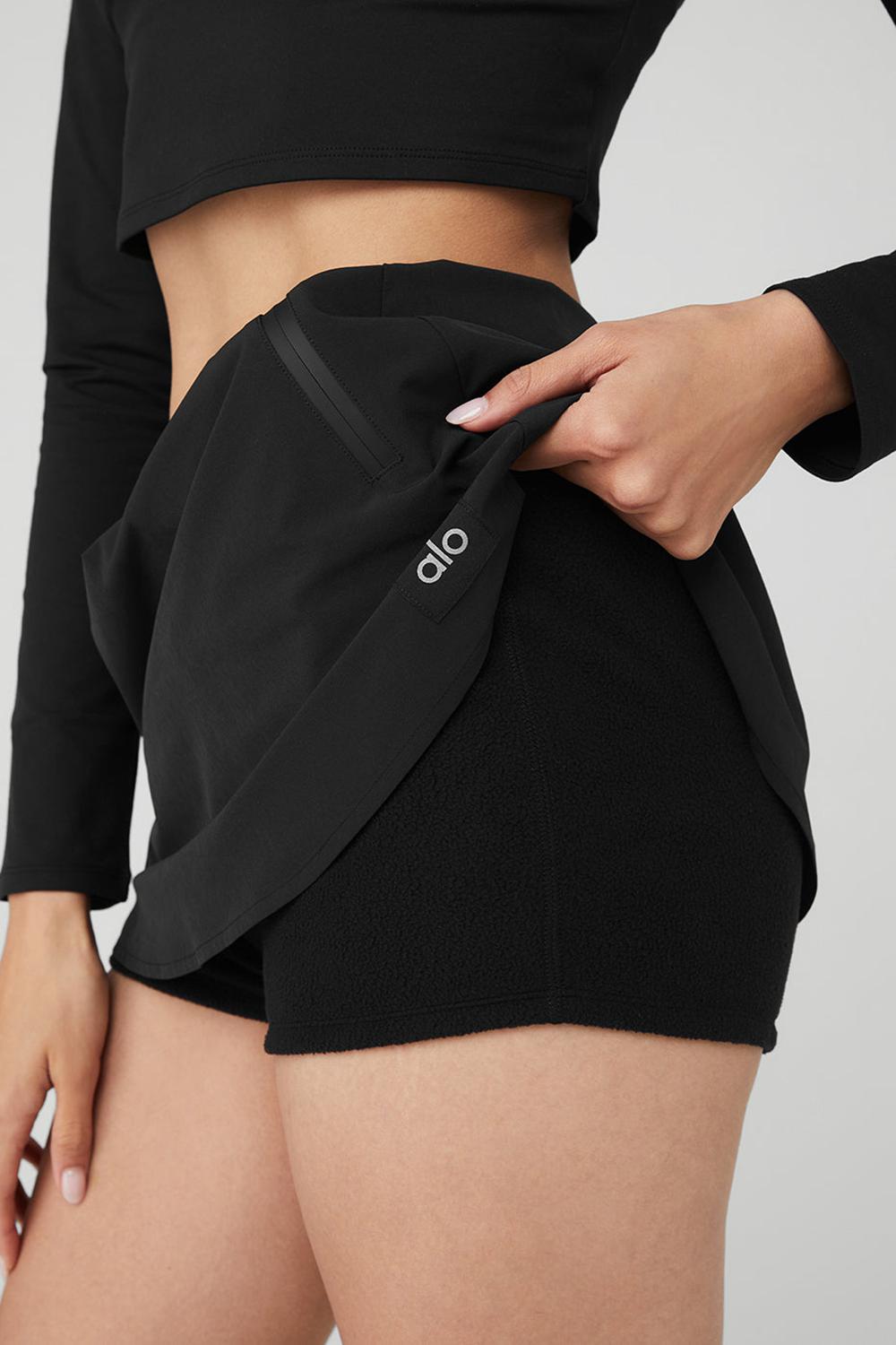 Falda Alo Yoga High-Waist Elevation Mini Mujer Negros | Mexico  UYH-254360
