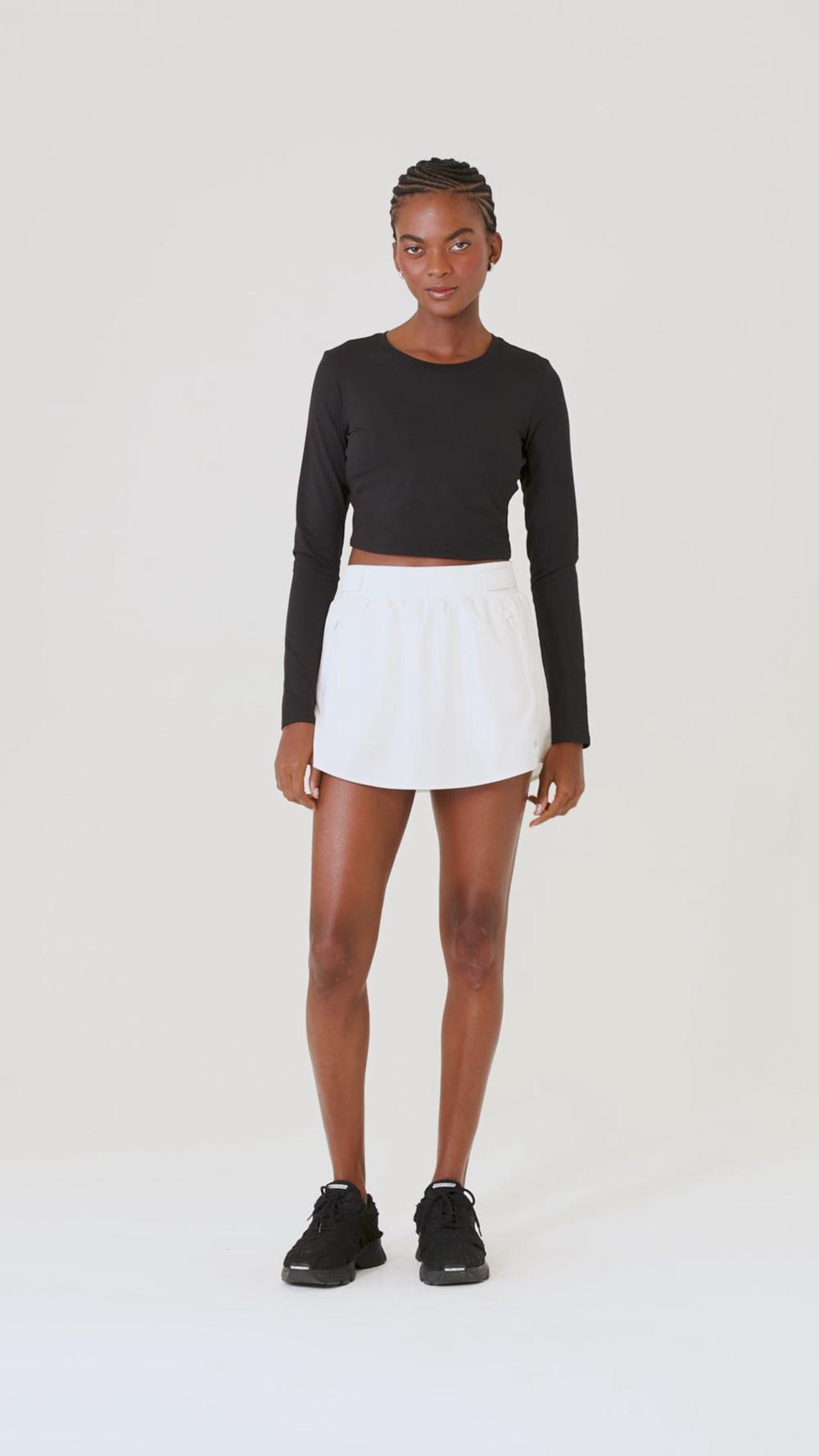 Falda Alo Yoga High-Waist Elevation Mini Mujer Negros | Mexico  UYH-254360