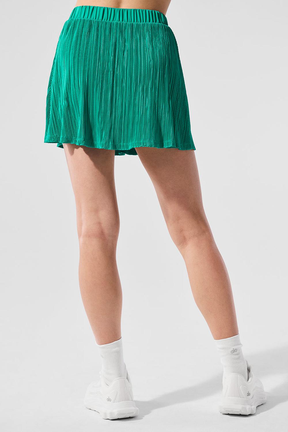 Falda Alo Yoga Micro Plisse Tennis Mujer Verdes | Mexico  UPV-032157