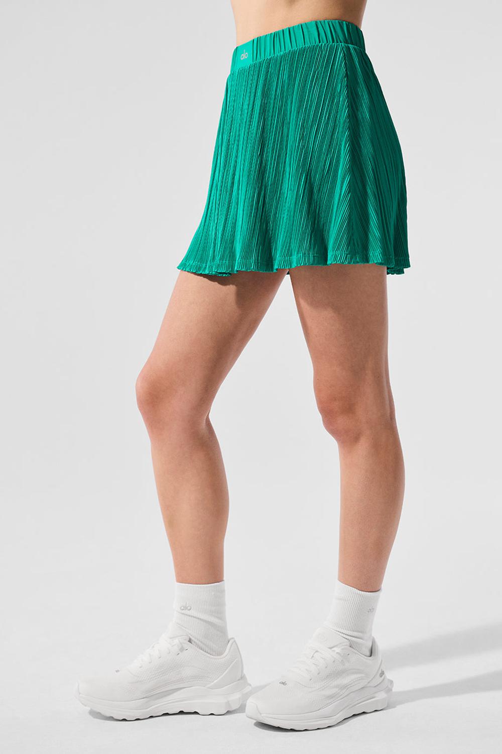 Falda Alo Yoga Micro Plisse Tennis Mujer Verdes | Mexico  UPV-032157