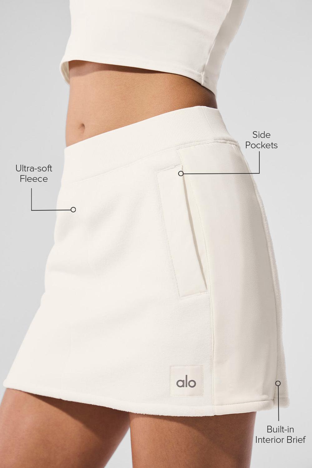Falda Alo Yoga Polar Fleece Wintry Mix Mujer Ivory | Mexico  IYA-784120