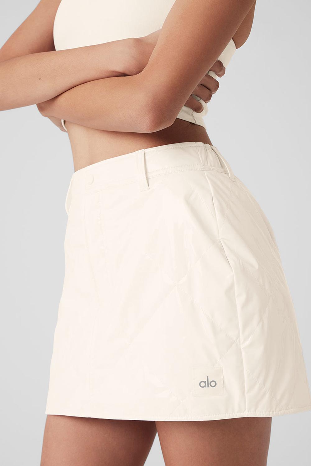 Falda Alo Yoga Snomoto Mini Mujer Ivory | Mexico  XJI-953768