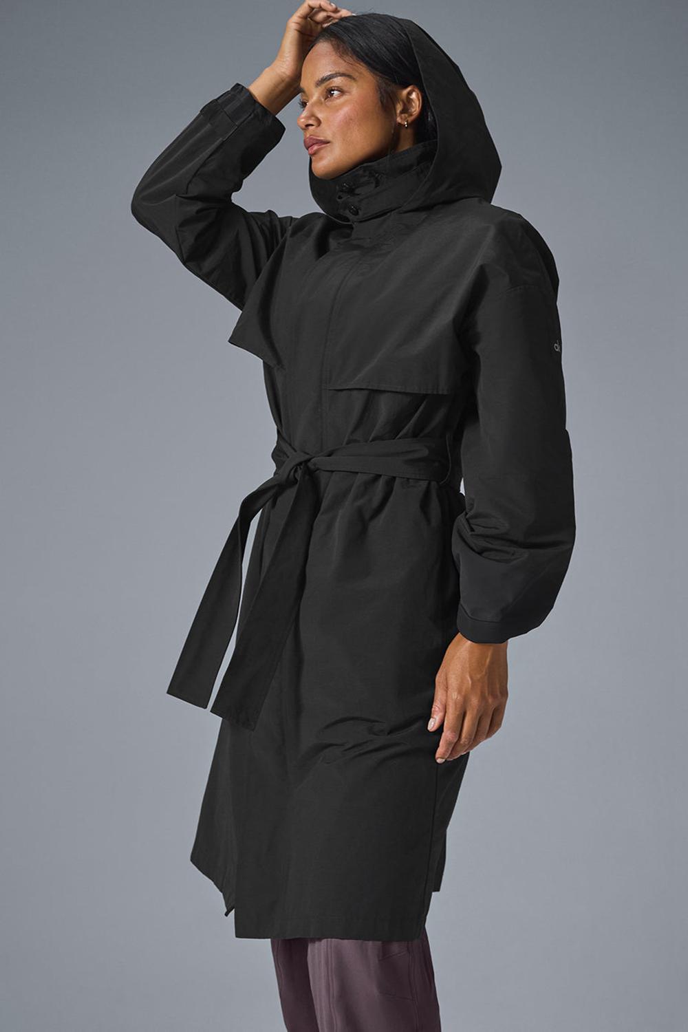 Gabardina Alo Yoga Crinkle On The Move Mujer Negros | Mexico  VBY-091584