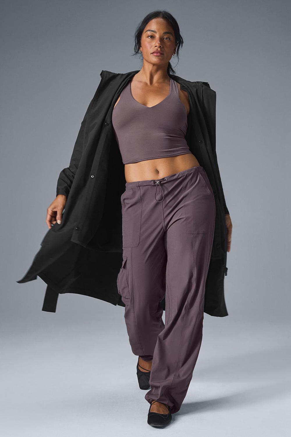 Gabardina Alo Yoga Crinkle On The Move Mujer Negros | Mexico  VBY-091584