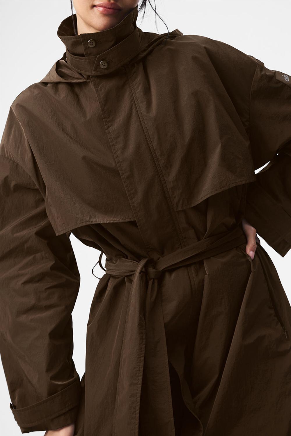 Gabardina Alo Yoga Crinkle On The Move Mujer Espresso | Mexico  TGA-657903