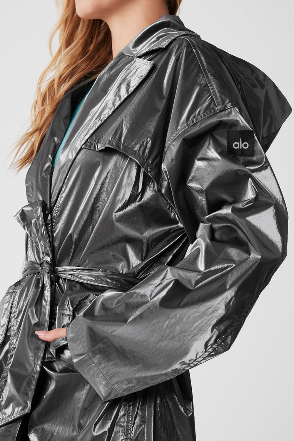 Gabardina Alo Yoga Metallic Break Line Mujer Plateados | Mexico  IJM-132564