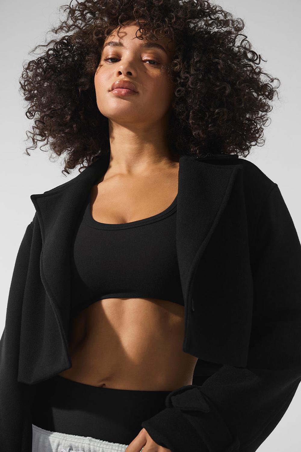 Gabardina Alo Yoga Wool Cropped Metro Mujer Negros | Mexico  JXE-908724