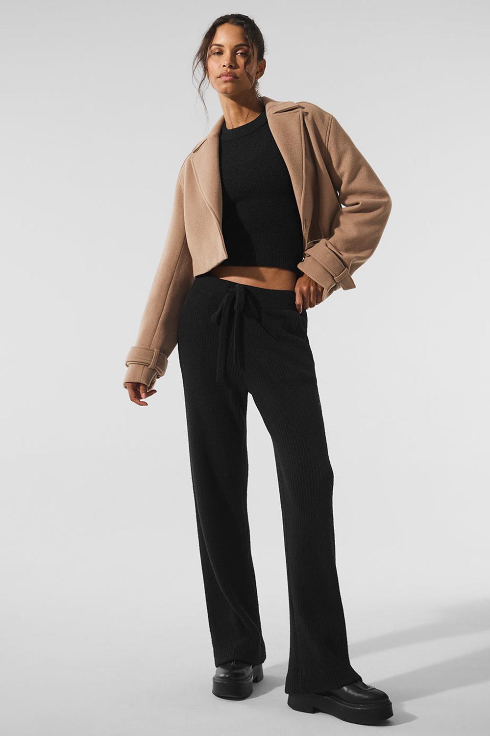 Gabardina Alo Yoga Wool Cropped Metro Mujer Toasted Almond | Mexico  EKR-027416