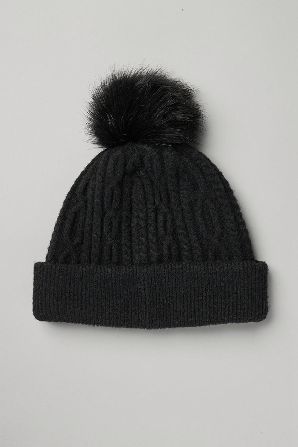 Gorro Alo Yoga Cable Knit Mujer Negros | Mexico  WGV-379284