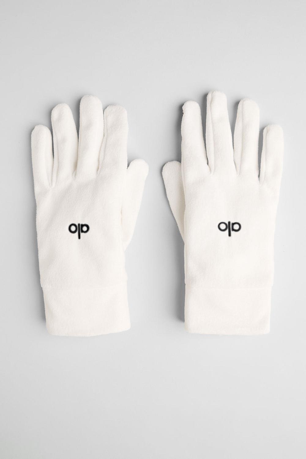 Guantes Alo Yoga Performance Fleece Mujer Ivory | Mexico  TIL-163079