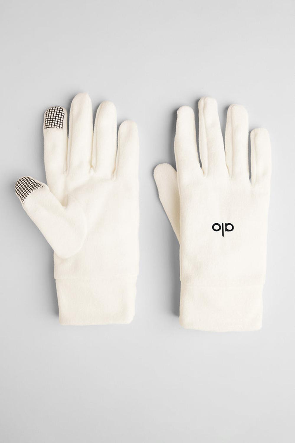 Guantes Alo Yoga Performance Fleece Mujer Ivory | Mexico  TIL-163079