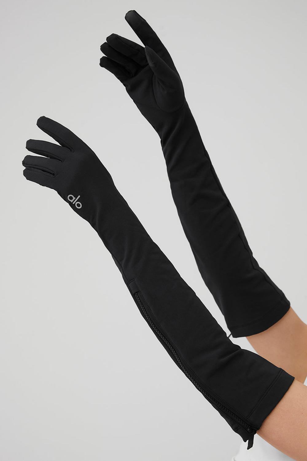 Guantes Alo Yoga Sleek City Mujer Negros | Mexico  HVG-062937