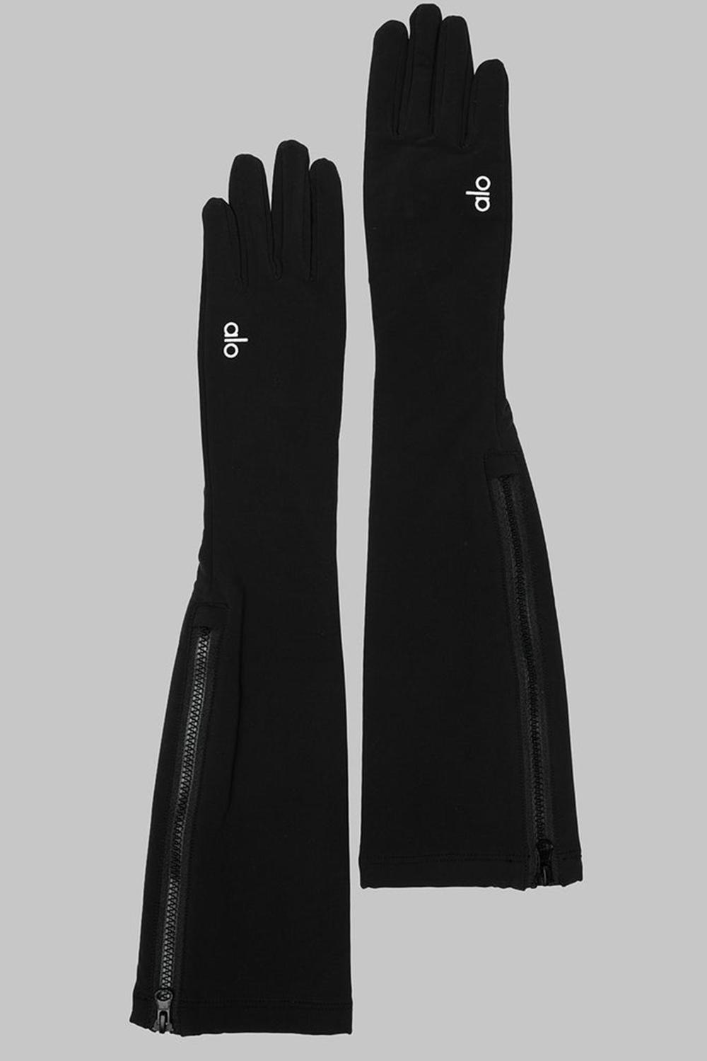 Guantes Alo Yoga Sleek City Mujer Negros | Mexico  HVG-062937