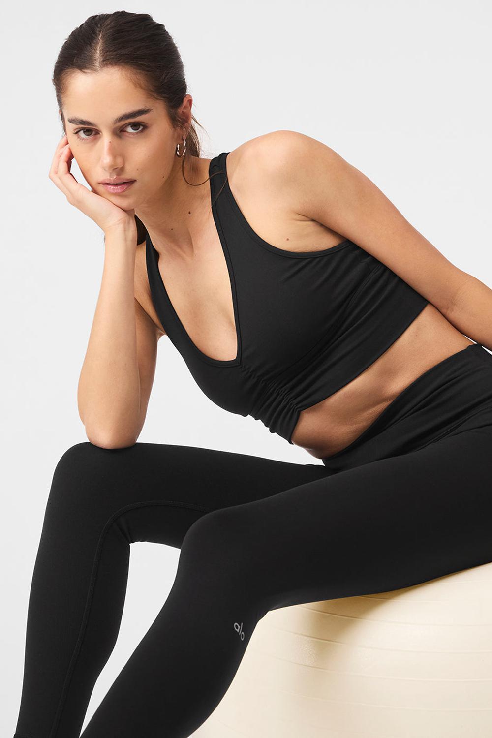 Leggins Alo Yoga 7/8 High-Waist Airbrush Mujer Negros | Mexico  VLA-762405