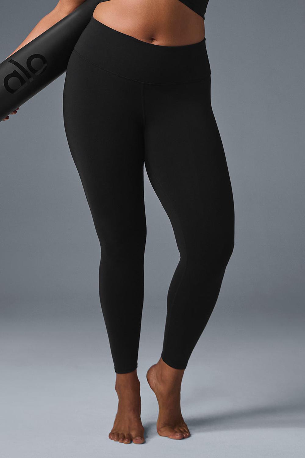 Leggins Alo Yoga 7/8 High-Waist Airbrush Mujer Negros | Mexico  VLA-762405