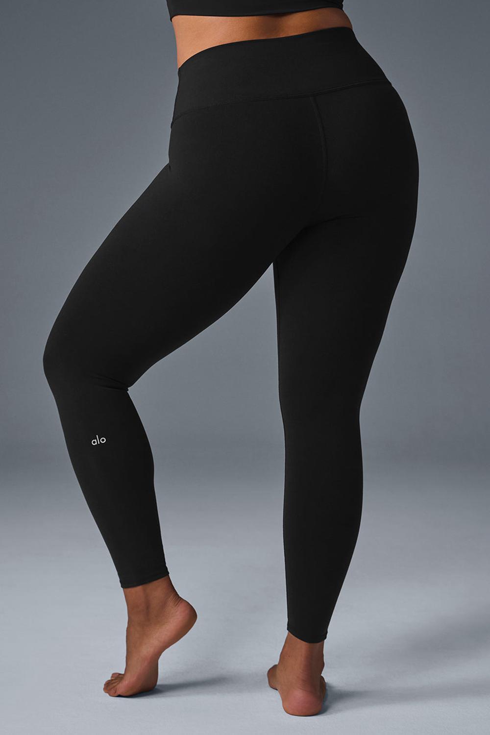 Leggins Alo Yoga 7/8 High-Waist Airbrush Mujer Negros | Mexico  VLA-762405