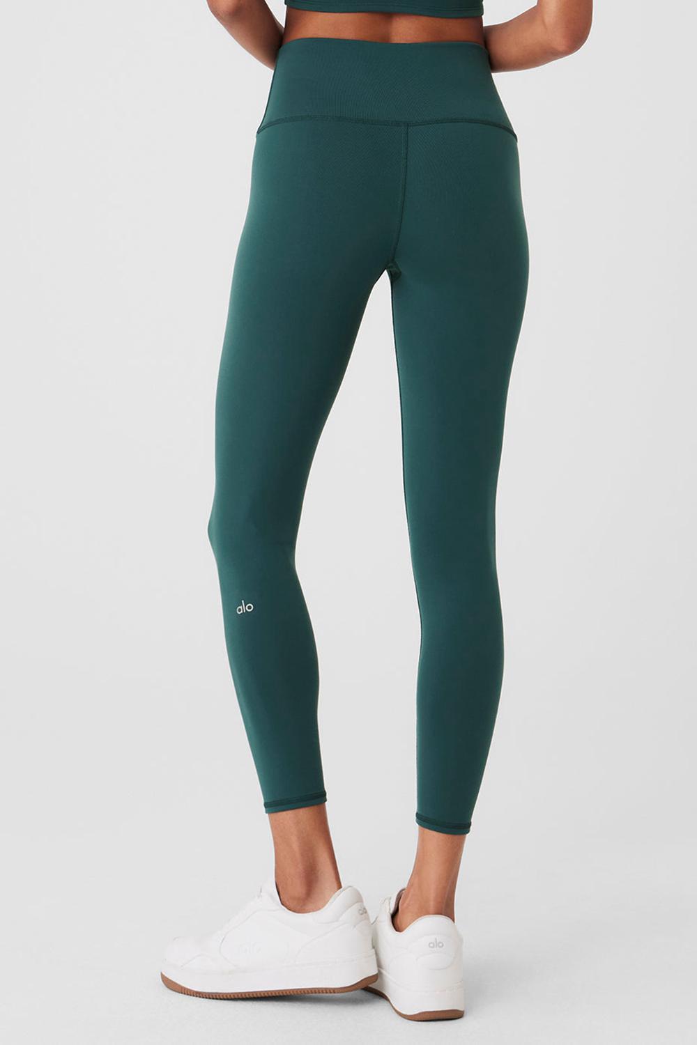 Leggins Alo Yoga 7/8 High-Waist Airbrush Mujer Verdes | Mexico  XVL-816203