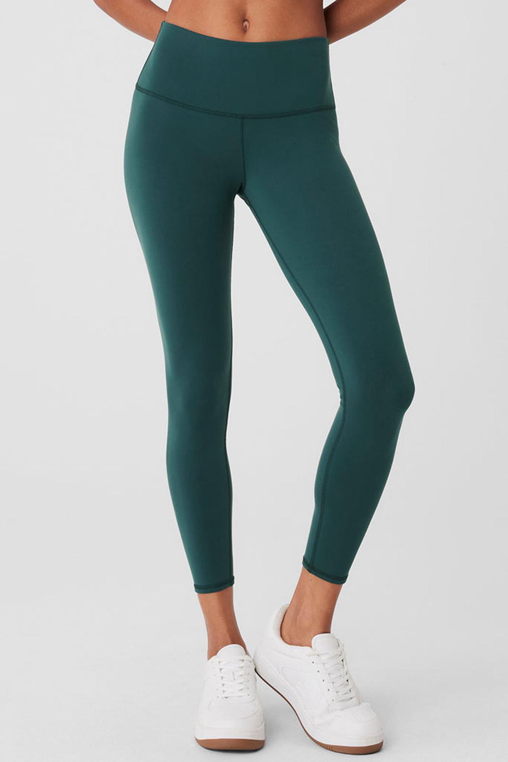 Leggins Alo Yoga 7/8 High-Waist Airbrush Mujer Verdes | Mexico  XVL-816203