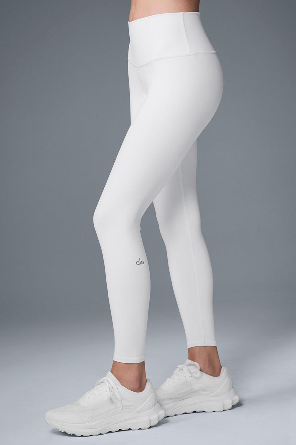 Leggins Alo Yoga 7/8 High-Waist Airbrush Mujer Blancos | Mexico  ISU-841752
