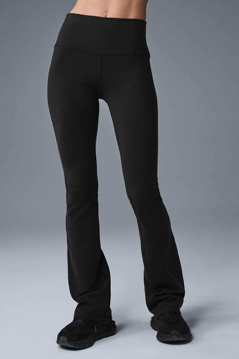Leggins Alo Yoga Airbrush High-Waist 7/8 Bootcut Mujer Negros | Mexico  NED-769480