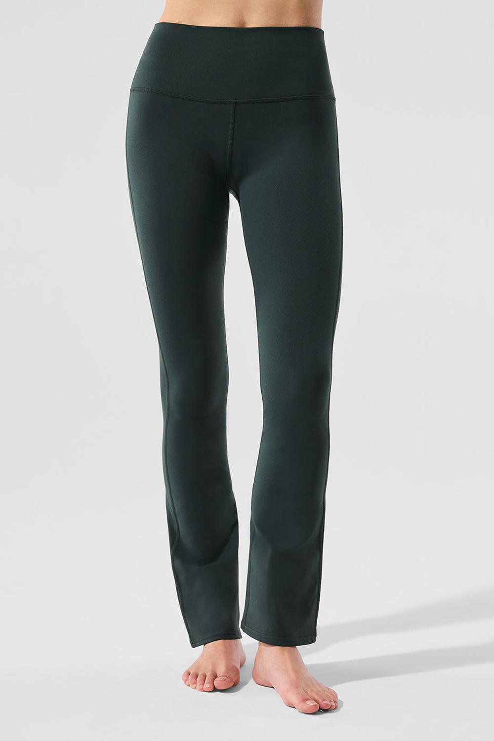 Leggins Alo Yoga Airbrush High-Waist 7/8 Bootcut Mujer Verdes | Mexico  OBV-315726