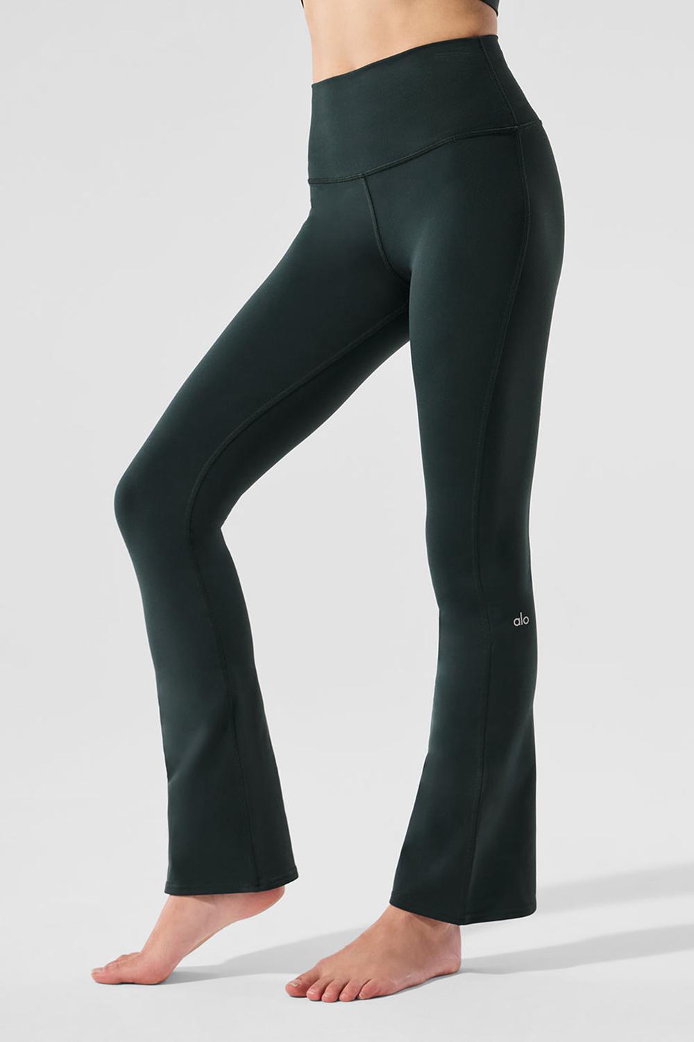 Leggins Alo Yoga Airbrush High-Waist 7/8 Bootcut Mujer Verdes | Mexico  OBV-315726
