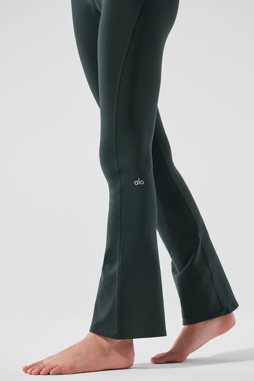 Leggins Alo Yoga Airbrush High-Waist 7/8 Bootcut Mujer Verdes | Mexico  OBV-315726