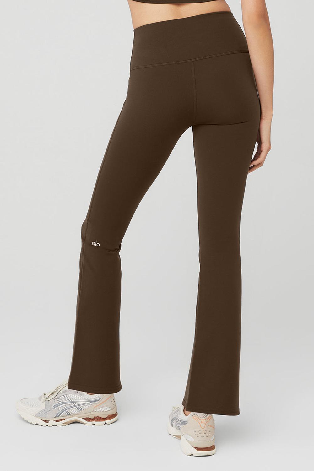 Leggins Alo Yoga Airbrush High-Waist 7/8 Bootcut Mujer Espresso | Mexico  FRI-972435