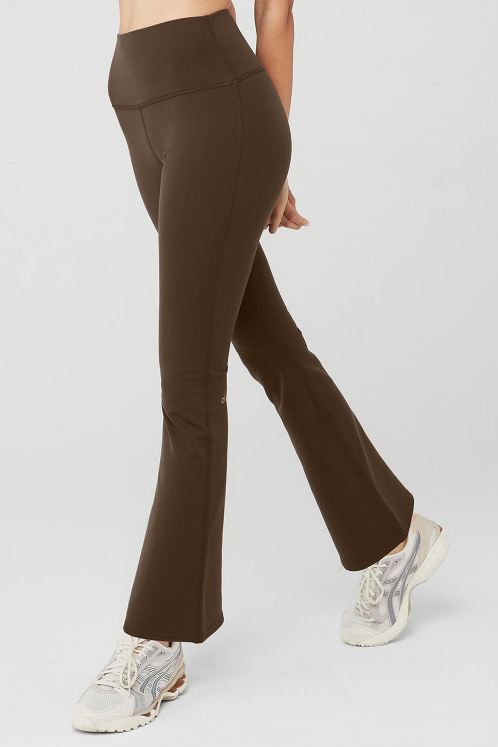 Leggins Alo Yoga Airbrush High-Waist 7/8 Bootcut Mujer Espresso | Mexico  FRI-972435