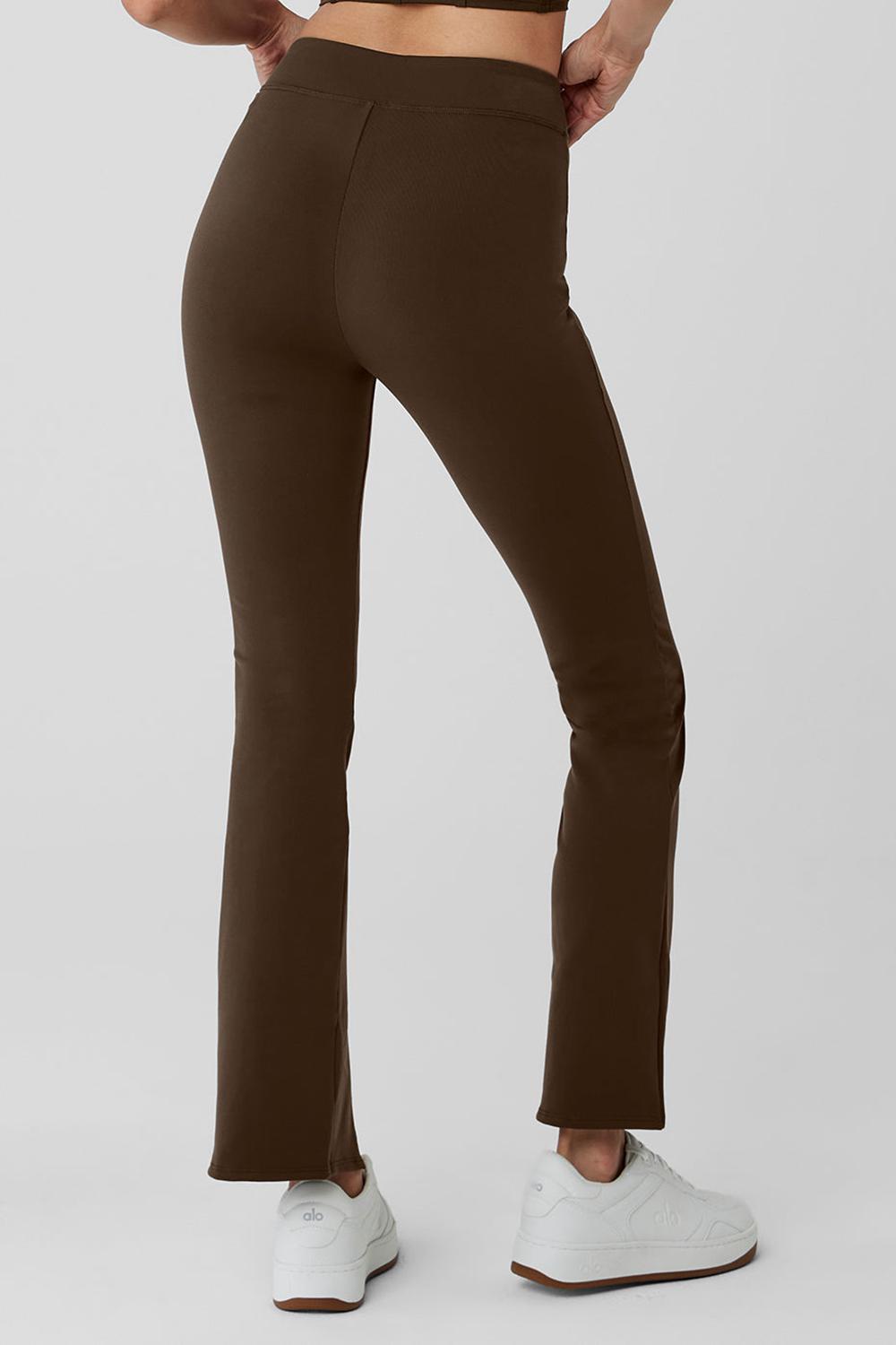 Leggins Alo Yoga Airbrush High-Waist 7/8 Flutter Mujer Espresso | Mexico  IDZ-321560