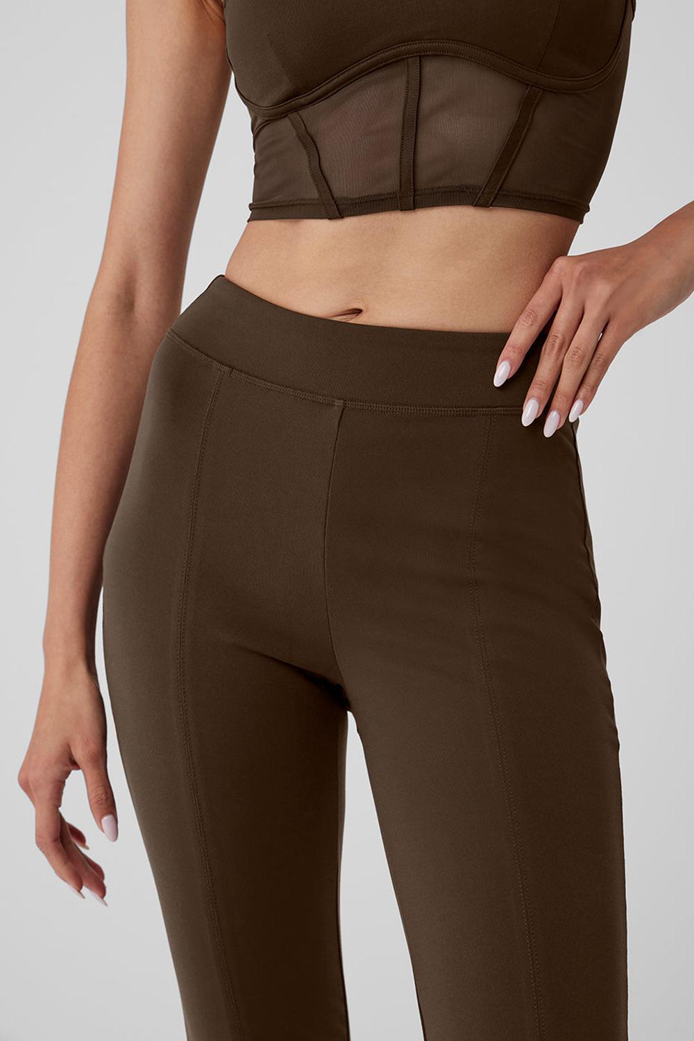 Leggins Alo Yoga Airbrush High-Waist 7/8 Flutter Mujer Espresso | Mexico  IDZ-321560