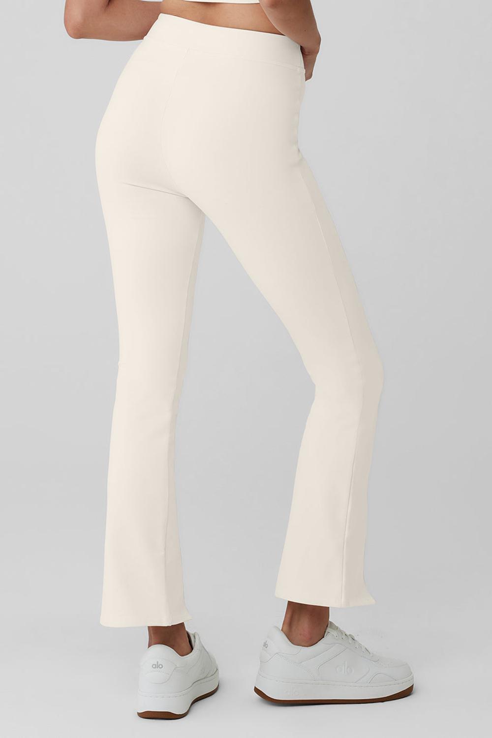 Leggins Alo Yoga Airbrush High-Waist 7/8 Flutter Mujer Ivory | Mexico  GFE-743809