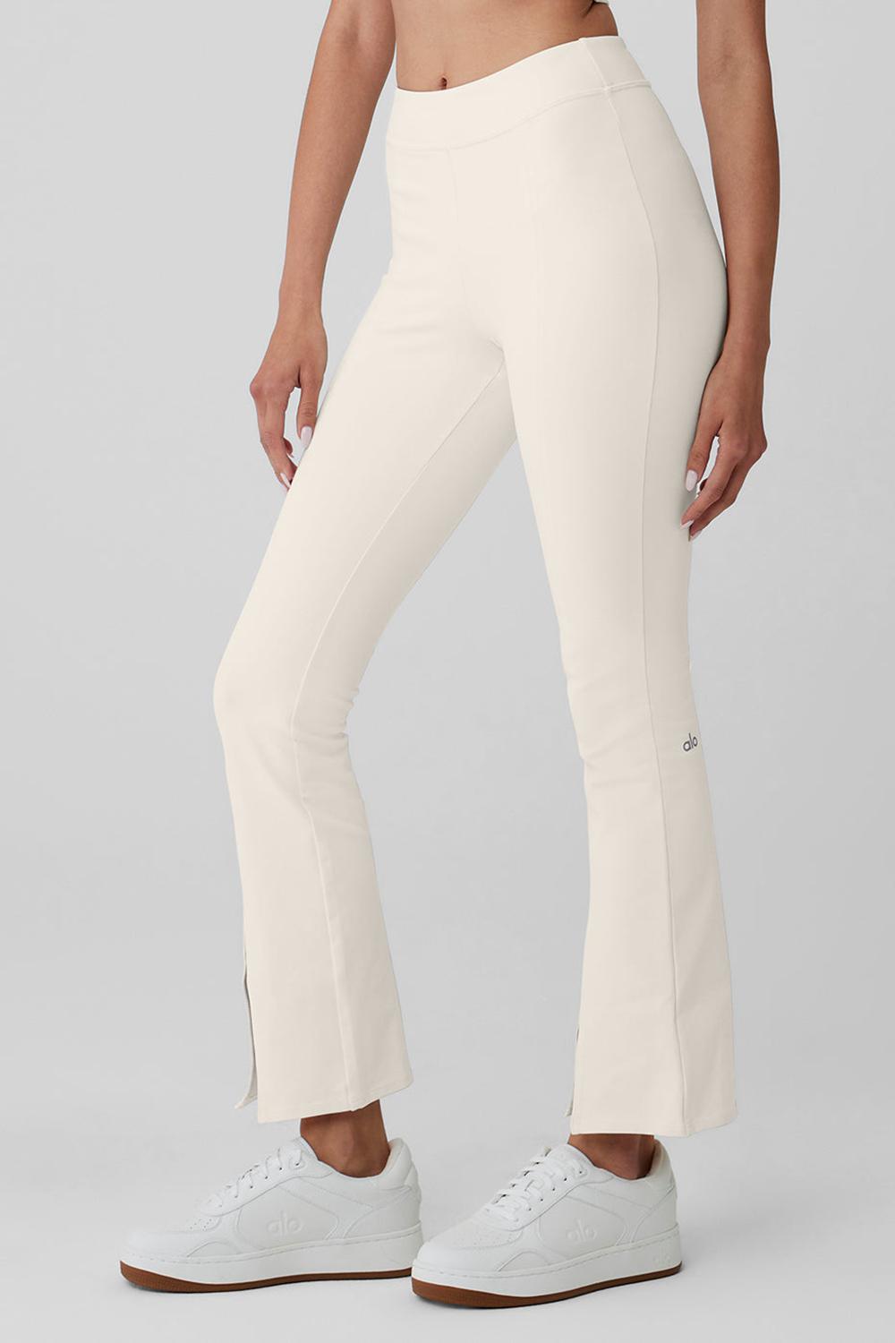 Leggins Alo Yoga Airbrush High-Waist 7/8 Flutter Mujer Ivory | Mexico  GFE-743809