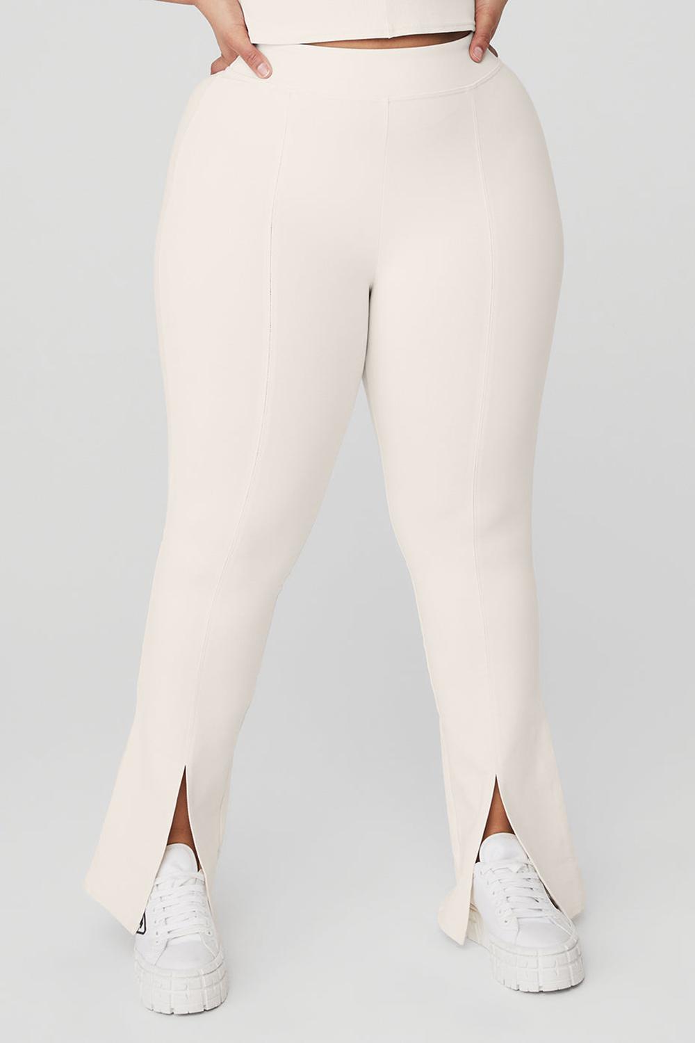 Leggins Alo Yoga Airbrush High-Waist 7/8 Flutter Mujer Ivory | Mexico  GFE-743809