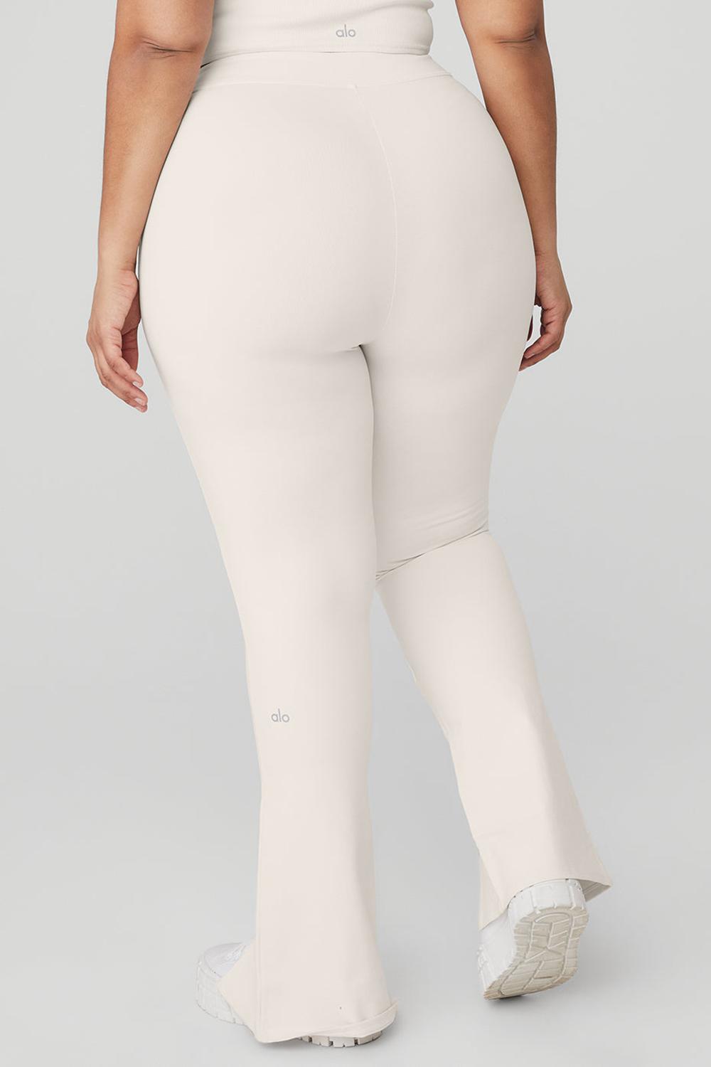 Leggins Alo Yoga Airbrush High-Waist 7/8 Flutter Mujer Ivory | Mexico  GFE-743809