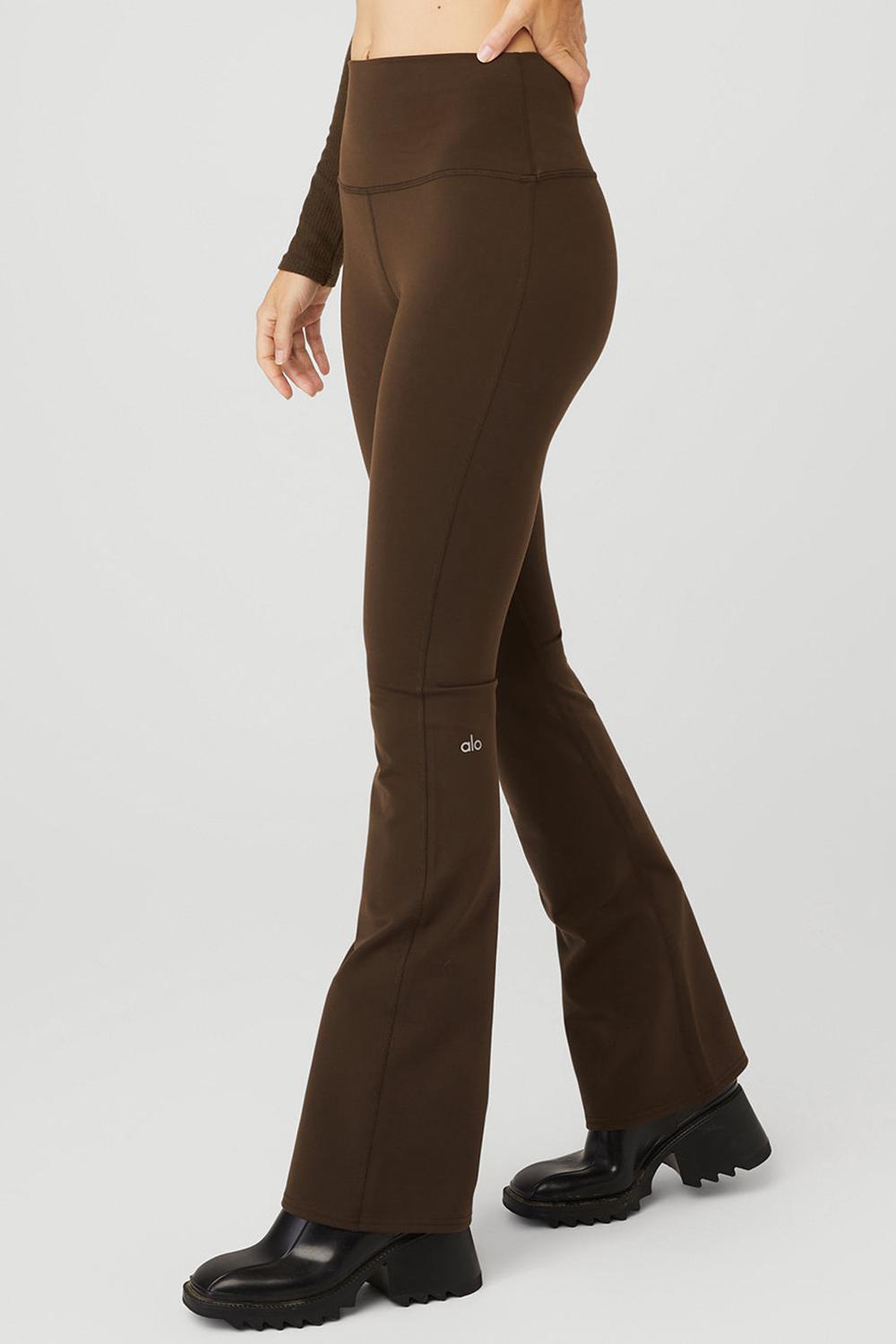Leggins Alo Yoga Airbrush High-Waist Bootcut Mujer Espresso | Mexico  YMJ-563471